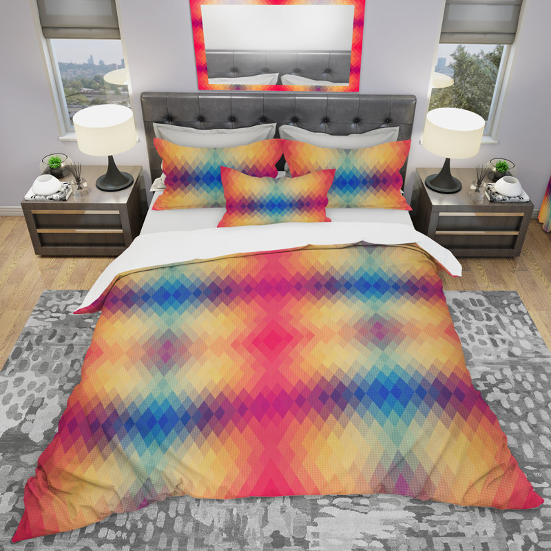 Ensemble de housse de couette moderne, Housse de couette très grand + 2 taies décoratives