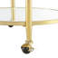 Carolina Acrylic Round Glass Bar Cart