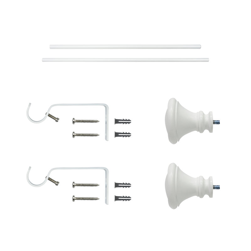 Fer réglable Taouk 0,75 po, H 2,72 po x l 53,72 po x P 2,72 po, Blanc