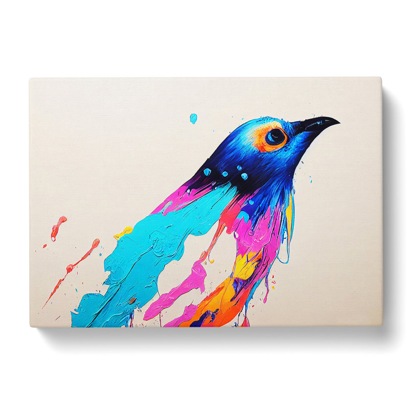 Painted Bird Vol.1 Abstract - Wrapped Canvas, 40cm H x 60cm W x 3cm D