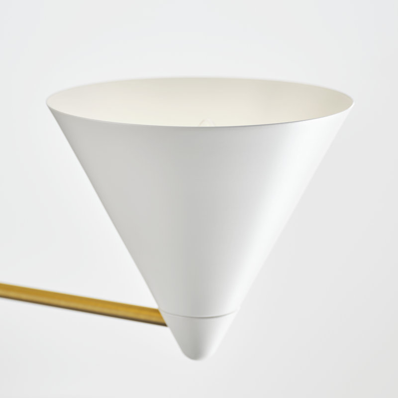 Cosmo 4 - Light Chandelier, White/Black, 16.12" H x 36" W x 36" D