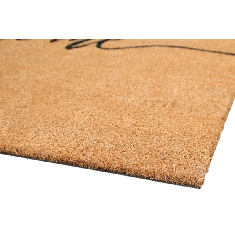 Chesapeake Kaleram Natural Black Non-Slip Doormat (36" x 72")