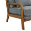 Chaise longue en bois massif avec revêtement Nubby, accoudoirs courbés et mousse à mémoire de forme haute densité pour plus de confort et de style-720062979
