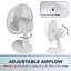 Daewoo 9 Desk Fan Oscillating Tiltable Head 2 Speed White