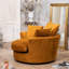Fayyaz Velvet Swivel Base Cuddle Chair-851828013