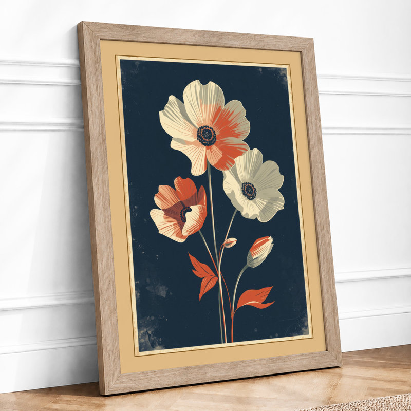 Trio Botanical - Framed Print, Oak, A4 - 29.7 x 21.0 cm