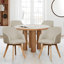 Swivel Linen Modern Upholstered Back Dining & Side Chair-318539173-496446517