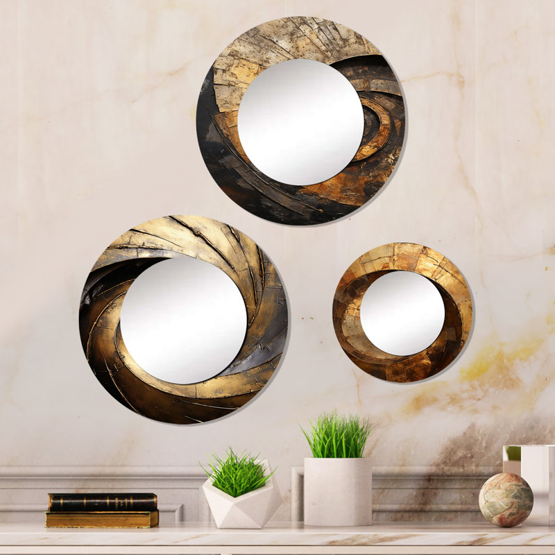 Clayville Metal Round Mirror