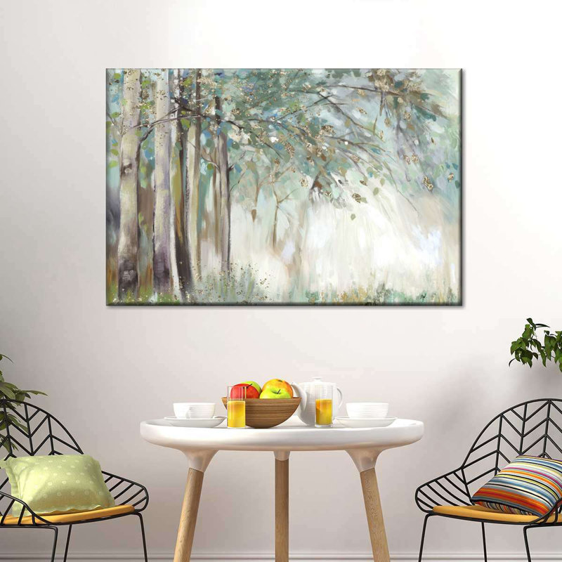 " Silver Leaves ", 20" H x 30" W x 1.25" D