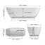67" Premium Solid Surface Deep Soaking Bathtub