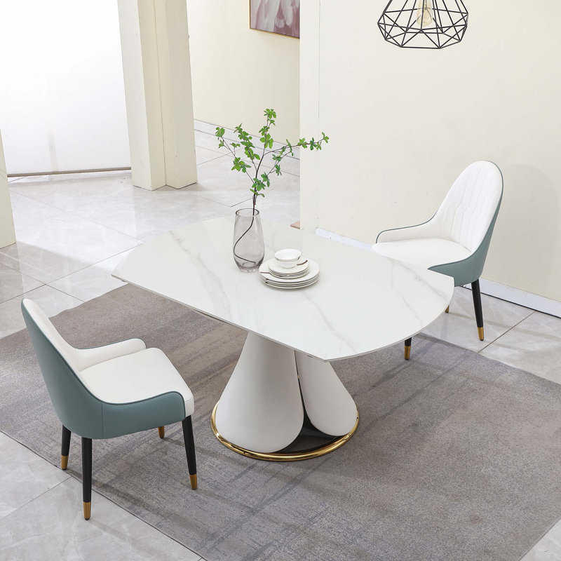 Ensemble de table de salle à manger Modern, 9 pièces : table, 8 chaises