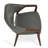 Luna Upholstered Arm Chair in Gray