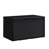 GUNJI 100 Gallons Water Resistant Resin Lockable Deck Box