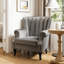 Cadsden Velvet Wingback Chair-38292145
