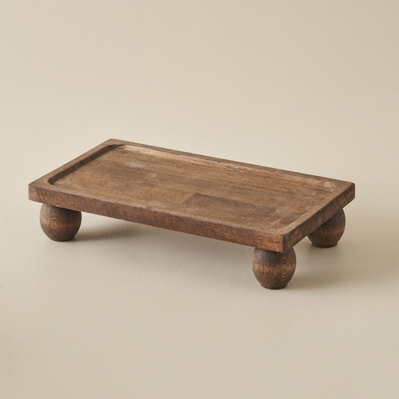 Wooden Rectangular Serving Stand