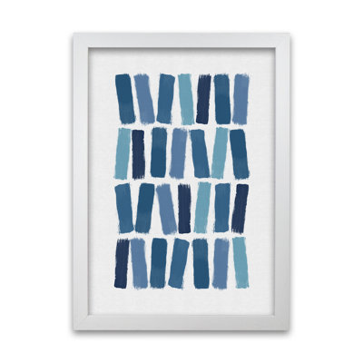 Orara Blue Brush Strokes - Print