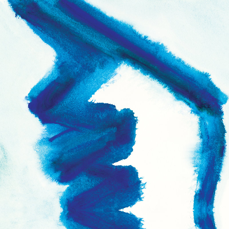 Sapphire Brush Strokes - Wrapped Canvas Painting, 30cm H x 30cm W x 3.8cm D