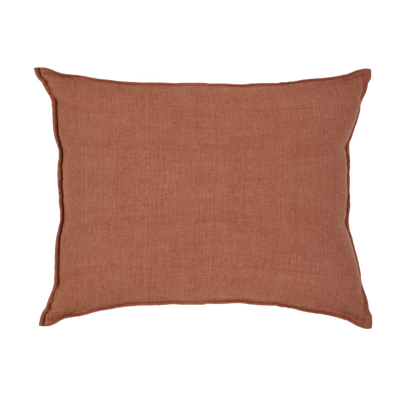 Terra Cotta Heavy Knit Linen Lumbar Pillow