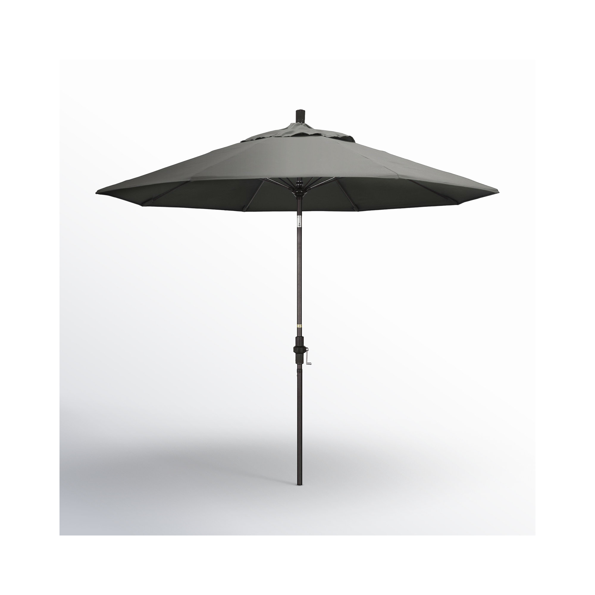 Roverta 9' Market Sunbrella® Umbrella, Canvas Charcoal Sunbrella® Canvas, Black