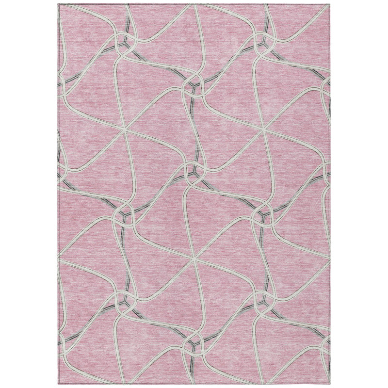  Aleg Area Rug with Non-Slip Backing, Rectangle 9' x 12'