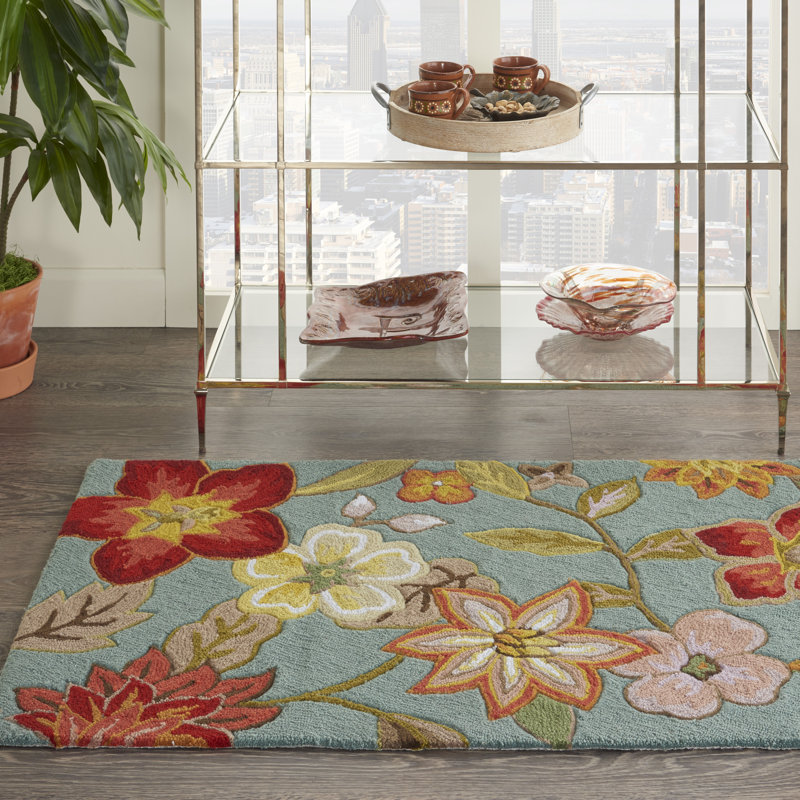 Tapis floral Karyn, Rectangle 2 pi 6 po x 4 pi