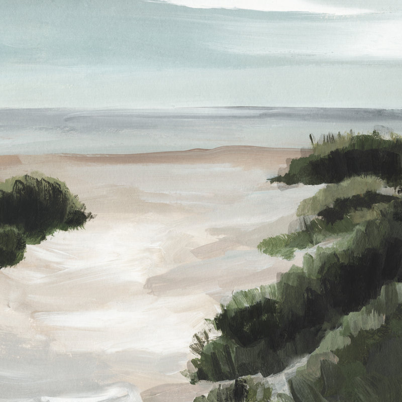 Beach Path II by Annie Warren - Wrapped Canvas Painting, 30cm H x 30cm W