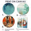Paysage urbain de Milan en bleu orange - Ensemble de 2 décorations murales Milan-2078497700-2078497707-2078497706