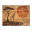 Girafe silencieuse dans un paysage africain III - Girafe, art mural sur bois de pin naturel-1503811014