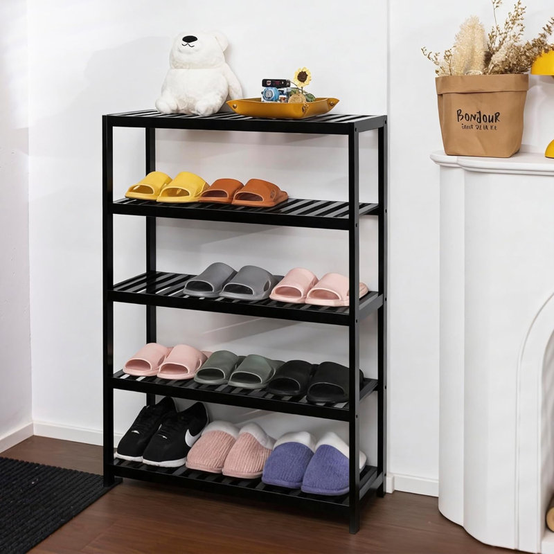 15 Pair Shoe Rack, Black