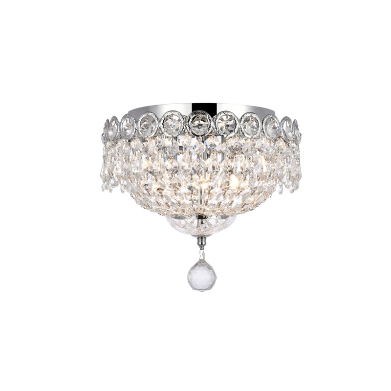 Stoltz Crystal Flush Mount, Chrome, Royal Cut