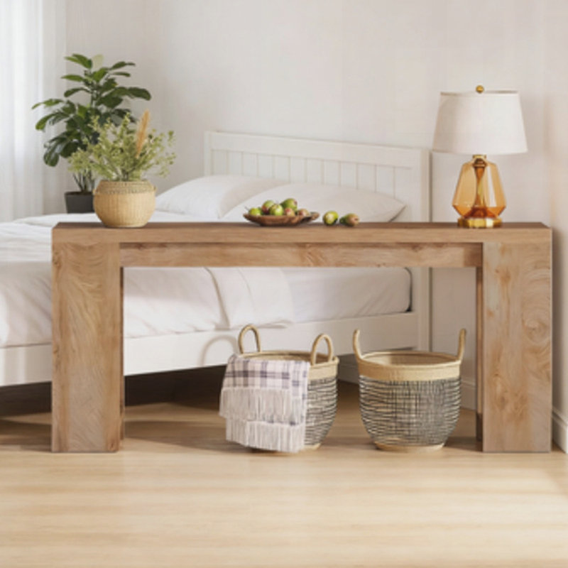 Modern Console Table for Living Room, Brown/Oak