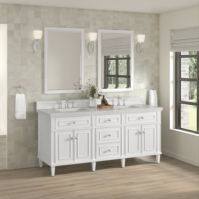 Lorelai 72'' W Double Vanity, Eternal Jasmine Pearl, Bright White