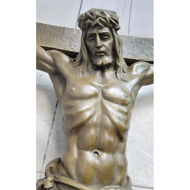 Sculpture Crucifix Jésus-Christ sur croix