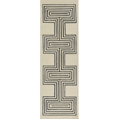 Orlie Copper Hand-Tufted Geometric Wool Rug