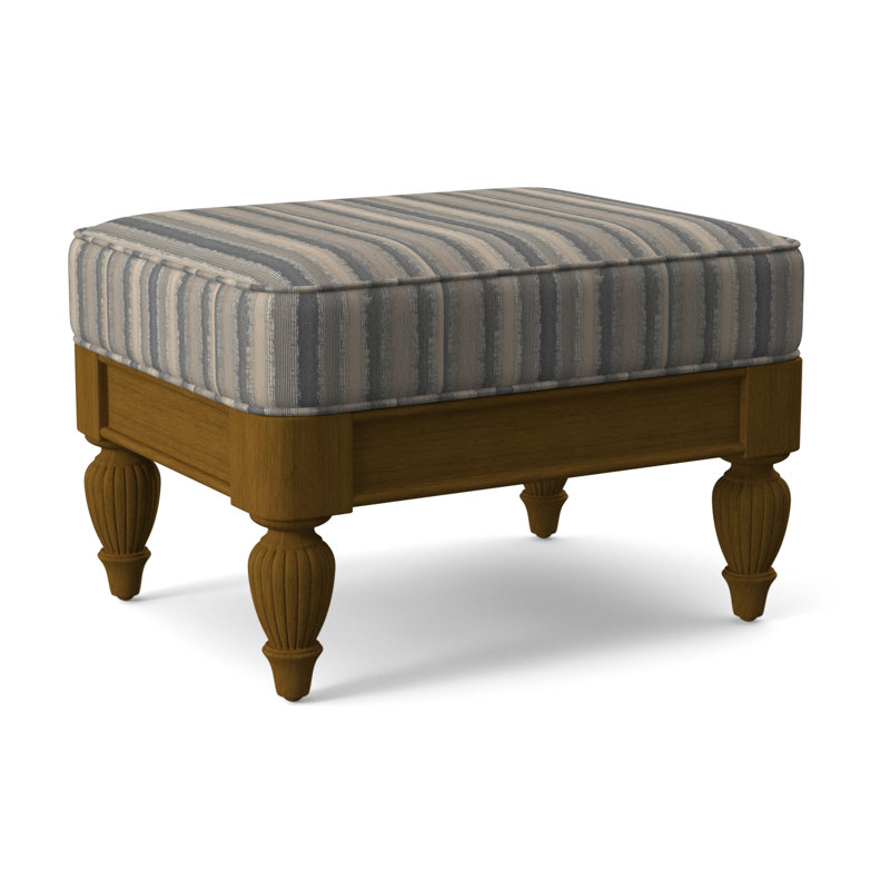 Grand View Ottoman, Havana Finish, Black Buffalo Check; 0120-81