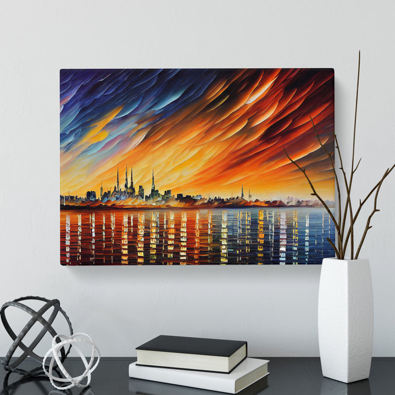 Riveting City Skyline Architecture - Wrapped Canvas, 35cm H x 50cm W x 3cm D