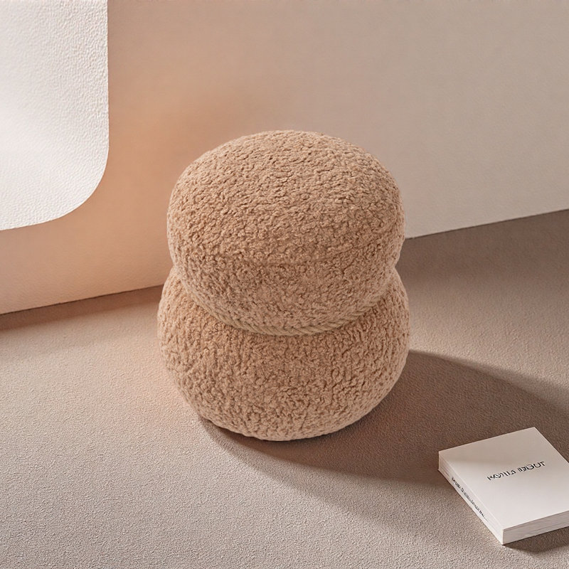 Tabouret bonhomme de neige, siège d'une largeur de 14,56 po, ventre rond, mignon et ludique, convient à tout espace
