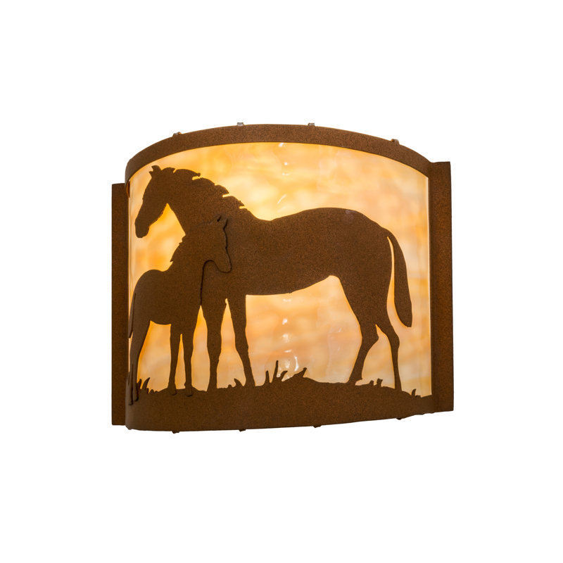 Rustic Lodge Flush Mounted Sconce