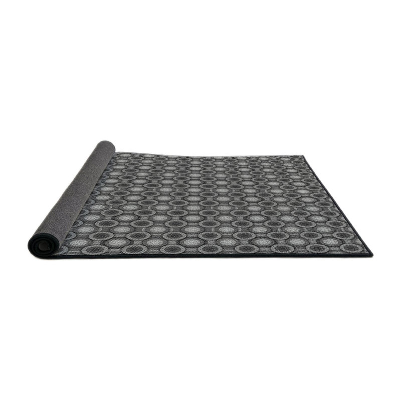 Tapis zone grise à motifs, Rond 8 pi