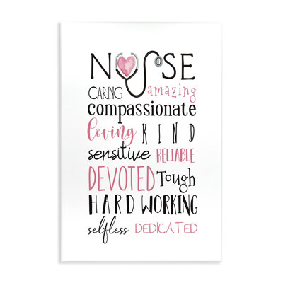 Nurse Inspirational by Elizabeth Tyndall - Textual Art Print