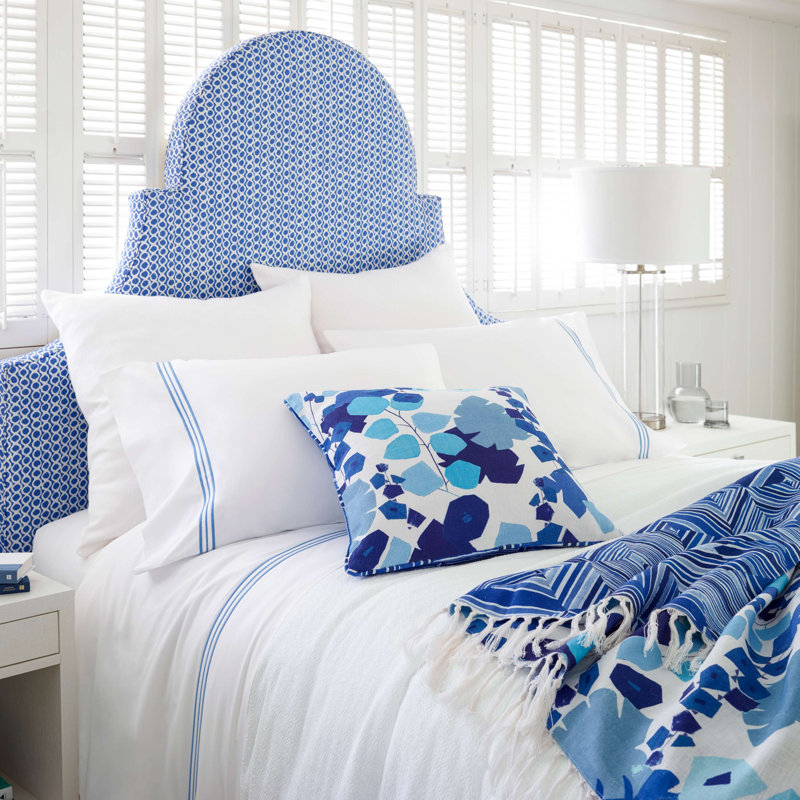 Trio Pillowcases (Pair), Standard Pillowcases, French Blue
