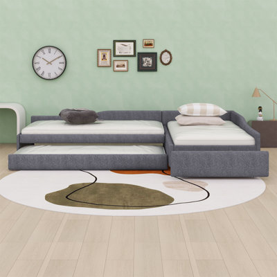 Twin Wooden Daybed With Trundle and Drawer