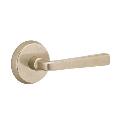 Cimarron Flat Double Dummy Door Lever with Round Rosette