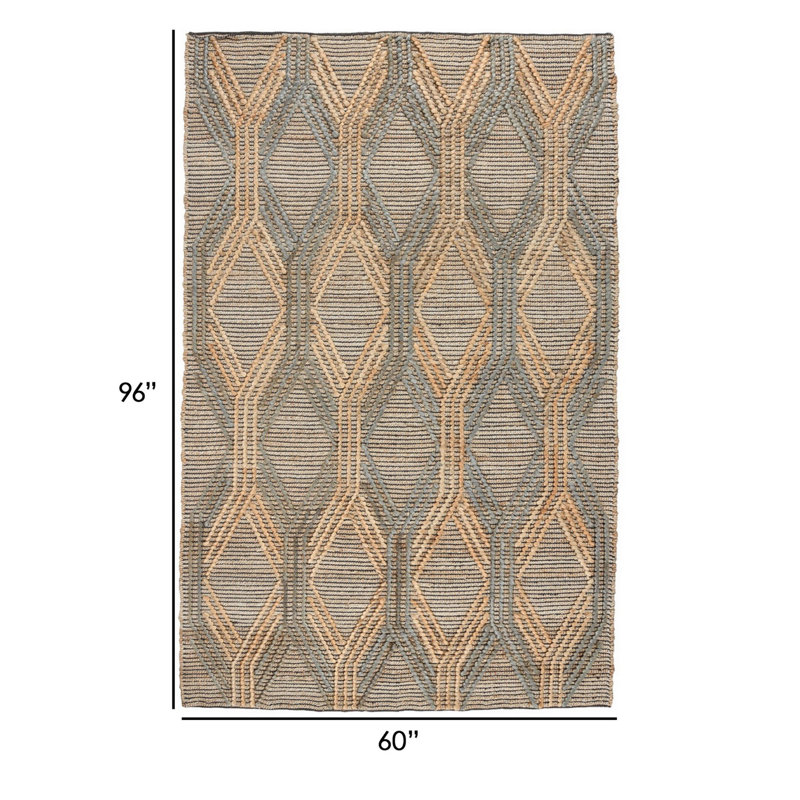 Geometric Area Rug, Rectangle 5' x 8'