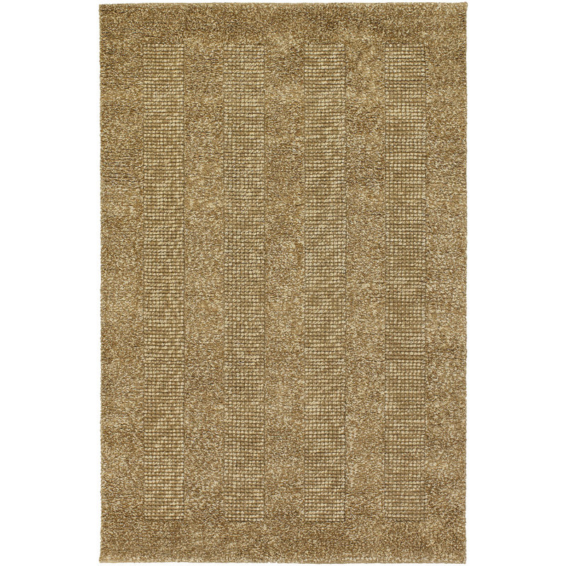 Tapis d'intérieur Gizem authentique en jute tissé à la main, brun, beige et ivoire, Rectangle 5 pi x 7 pi 6 po