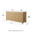 Pendry 72" Freestanding Double Bathroom Vanity with Cultured Marble Top-90292566