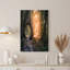«Hollow Tree Trunk Archway in Golden Forest Path», art mural sur toile-133885819
