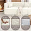 Canapé modulaire courbé désossé de 132 po avec tissu en chenille et éponge Vargas Comfort-120347316