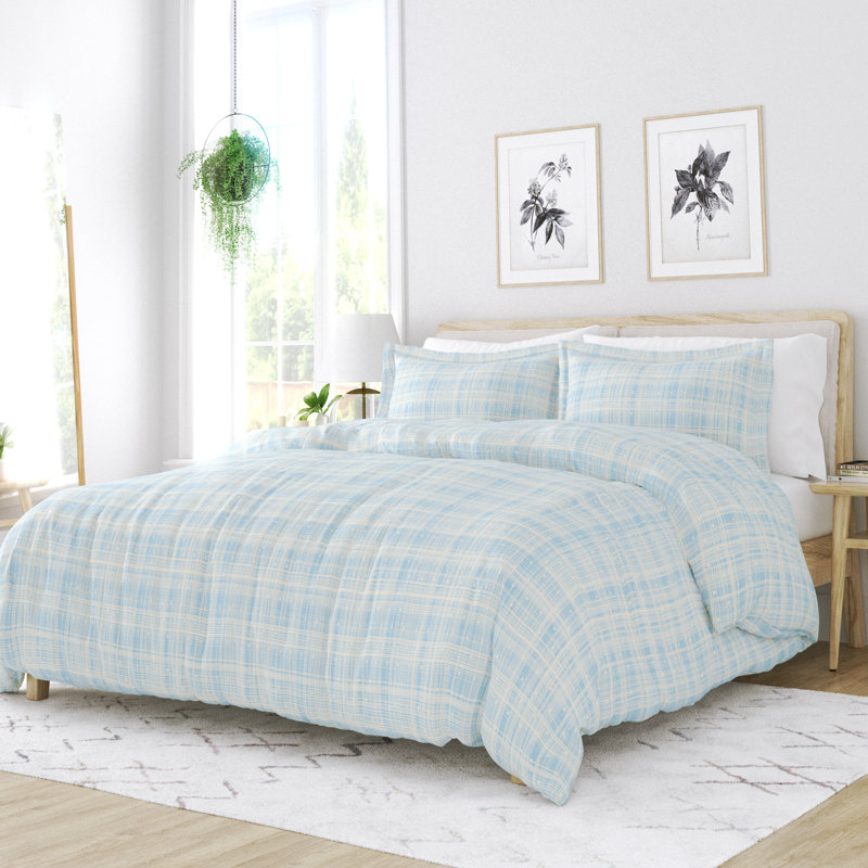 Ensemble de housse de couette à motif de pois Becky Cameron, Aigue-marine, Housse de couette très grand et 2 taies