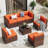 Cawanna 6 - Person Modular Patio Conversation Set with Cushions-2038701822-2052820553